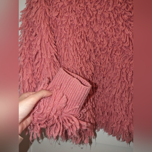 And Other Stories Pink Shaggy Wool-blend Knit Cardigan - Picture 14 of 16